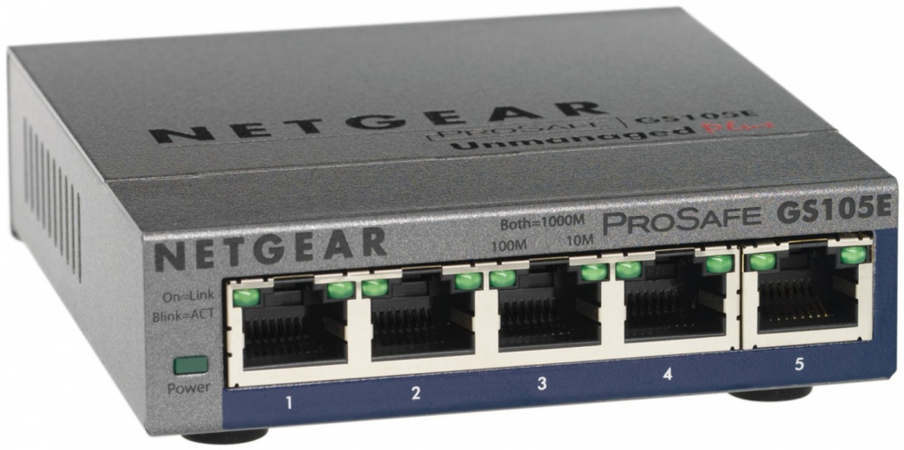 Hub Switch 5 Ptos 10/100/1000 Netgear Gs105E-200Pe Gs105E-2