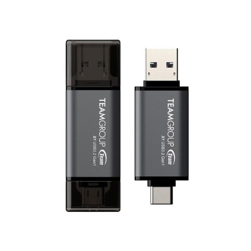 Pendrive 128GB Teamgroup X1 USB-A/USB-C Gris
